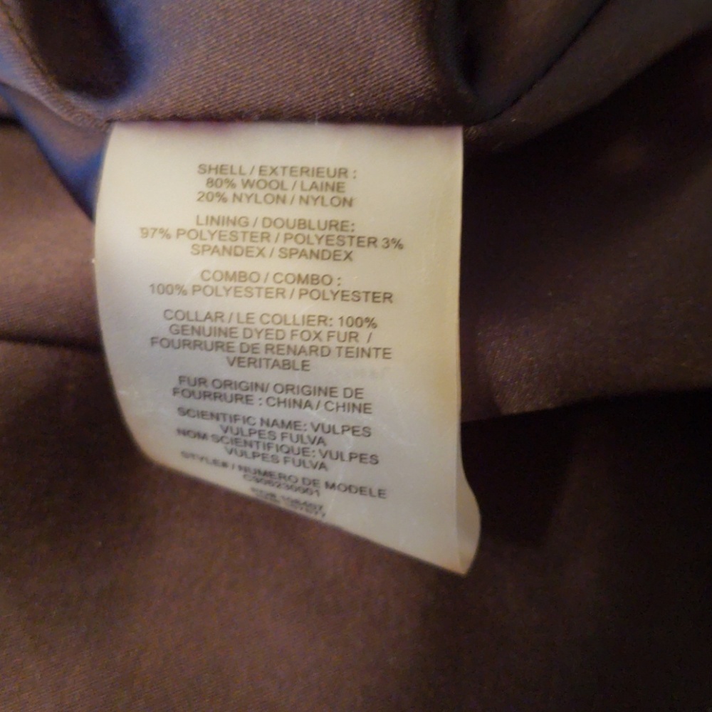 NWT! Alice + Olivia wool coat with fox fur collar - Picture 6 of 8